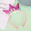 Innovador Aro para el Cabello de Princesa Coreana con Corona Lentejuelas Lindas Aro para el Cabello de Fiesta de Cumpleaños Tarjeta para el Cabello