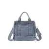 Nova Bolsa de Ombro em Lona para Meninas, Bolsa Transversal em Jeans, Estilo Japonês e Coreano, Grande Capacidade, Bolsa de Mão Casual para o Dia a Dia