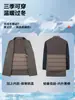Casaco masculino 100% lã pura, outono/inverno, com gola de terno, estilo business casual, comprimento médio e uma camada externa de lã dupla-face com forro de plumas de ganso