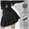 Falda plisada con bolsillos para mujer, estilo coreano de verano, cintura alta, adelgazante, cintura elástica, falda corta de línea A, nuevo modelo 2026, falda midi