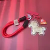 Chaveiro Dourado 2026 Ano do Cavalo para Riqueza Instantânea, Cordão para Celular, Pingente de Bolsa, Presente Atacado, Direto do Fabricante