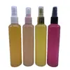 Botella rociadora transparente redonda de PET de 180 ml, subempaque de cosméticos, botella vacía de prueba, botella rociadora de agua floral, botella de plástico