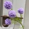 Flores artificiales azul púrpura estilo pintura al óleo jardín Monet libro rojo pequeño combinación de colores belleza Chen camino de boda fila delantera flores al por mayor