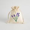 Bolsa de embalaje de lavanda en stock de fábrica, bolsa de algodón transpirable con cordón, bolsa de almacenamiento de ajenjo con flores secas, bolsa de regalo