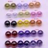 Zircón de Bola de Colores de 3-12 mm Piedra Desnuda Bola No Porosa Cuentas Sueltas Gema Artificial en stock Perforable