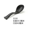 Vajilla de melamina imitación porcelana comercial cuchara creativa negra cuchara para fideos chinos esmerilada vajilla japonesa cuchara de restaurante