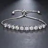 Pulseira de zircônia em formato de coração redondo da moda europeia e americana ajustável temperamento feminino personalidade versátil pulseira de rua pulseira de fábrica direta