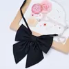 Uniforme de Licenciatura Foto de Graduación Corbata de Moño Femenina JK Estilo Japonés Estilo Preppy Uniforme de Marinero Uniforme Escolar Borgoña Moño Raíz de Pluma Cuello de Flor