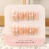 Piezas de Arte para Uñas Corazón de Tulipán, Parches para Uñas Ice Blush, 10 Piezas de Uñas Portátiles Hechas a Mano para Fototerapia