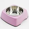 Hupu Plato para Perro Plato para Gato Acero Inoxidable Plato para Comida de Mascota Cuadrado Melamina Plato Suministros para Perros Mascotas Venta al por Mayor Súper