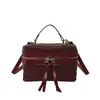 Bolso de Mano de Moda Vintage para Mujer 2025 Verano Nuevo Bolso Caja de Color Sólido de Moda Bolso de Hombro Cruzado Texket de Nicho