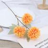 Crisantemo de Tres Cabezas Boda Flor Artificial Crisantemo Ping Pong Flor Artificial para Salón de Bodas Arreglo Floral de Suelo Arreglo para Escena Arreglo Floral Pared de Flores Arreglo Floral