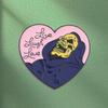 Venta al por mayor de TEMU, broche de aleación con forma de calavera de amor y mago, insignia de metal, ropa y bolsos.