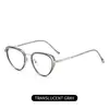 Nuevas Gafas Transfronterizas que Cambian de Color y Bloquean la Luz Azul para Mujer, Monturas de Gafas Cat-Eye Simples y Modernas, Monturas de Gafas de Comercio Exterior Personalizadas