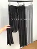 Pantalones de Pierna Ancha a Rayas Otoño 2024 para Mujer Pantalones Casuales Rectos Pantalones Sueltos para Caminar Pantalones Largos Perezosos y Relajados