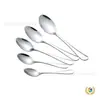 Cuchara de Acero Inoxidable 1010 Set de Vajilla Estilo Occidental Cuchara para Café y Postre Diseño Creativo para Niños y Estudiantes
