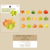 Pegatinas de selección ligera lenguaje de hoja serie canción ligera tema de hojas decoración de cuenta manual material de collage 30 8