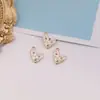 Estilo Chanel Coração Diagonal Diabo Liga DIY Brincos Colar Pulseira Pingente Materiais de Joalheria Acessórios