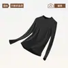 Blusa de base em cashmere para o início do outono, roupa íntima térmica feminina, novo modelo 2026, peça íntima, camisa de aquecimento de veludo alemão para o outono, blusa de base de manga longa
