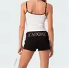 Verano 2025 Nuevos Shorts de Calle Y2K para Mujer con Cordón Elásticos Diamantes Calientes Moda Casual Deportivos Ins