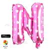 Pequeno balão alfanumérico de filme de alumínio rosa de 16 polegadas Festa de Aniversário casamento layout de casamento balão de folha de alumínio