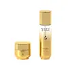 Producto para el Cuidado de la Piel Set de Botellas de Vidrio Transparente Botella de Loción Tipo Prensa 100ml Botella de Esencia 50g Botella de Crema Facial Botella Recargable al por Mayor