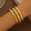 Pulsera de Acero de Titanio, Pulsera de Zirconia con Números Romanos de Lujo Estilo Old Money, Pulsera de Alta Gama Europea y Americana Más Vendida para Niñas
