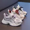 Zapatos para Niñas 2026 Primavera Nuevas Llegadas Zapatos Deportivos de Princesa para Niños Malla Transpirable Zapatos de Papá para Niñas Niños Grandes Correr