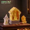 Paisagem em miniatura criativa Santuário indiano Estatueta de Ganesha enfeite fofo acessório de decoração DIY decoração de mesa mini