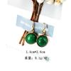 Suministro de fábrica, pendientes de turquesa de cobre de estilo antiguo medio, pendientes de perlas de estilo frío, pendientes de cuentas de piedra
