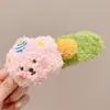 Pinza de cocodrilo de oso a cuadros estilo coreano, pinza para el pelo versátil de alta gama para niñas, accesorio para el pelo dulce y versátil