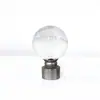 Varão de cortina com cabeça de cristal, varão de cortina de alta qualidade com cabeça decorativa de cristal, modelo 2026