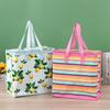 Bolsa isolante de fábrica para frutas e alimentos, bolsa de gelo refrigerada, embalagem de folha de alumínio espessa, bolsa para viagem com zíper, bolsa isolante tridimensional
