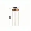 Cocina Tarro Sellado de Vidrio de Borosilicato Alto Tapa de Madera de Acacia Botella para Almacenamiento de Granos Almacenamiento Transparente Tarro para Almacenamiento de Alimentos