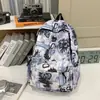 Mochila Escolar para Niños, Estudiantes de Secundaria, Mochila de Calle Estilo Americano, Estudiantes de Primaria, Graffiti Fresco de Moda, Mochila de Viaje de Aspecto Elegante para Niñas
