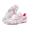 Vendas diretas de fábrica transfronteiriças novos sapatos de futebol infantis sapatos de gramado travas longas sapatos de gramado fivela rotativa solo sapatos de futebol para competição estudantil