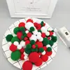 Bola de Pelusa diy pompón rojo Blanco verde tamaño bola de felpa material para árbol de Navidad bola de pelo bola de pelo de Navidad Pequeño