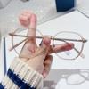 M3707 Montura de gafas ultraligera TR90 estilo coreano de moda para hombres y mujeres, montura óptica con luz anti-azul, gafas lisas sencillas de celebridad de internet