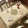 Mantel de lujo retro francés de alta gama 2025, impermeable, a prueba de aceite, lavable, resistente al calor, tapete para mesa, protector de escritorio