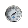 Termômetro industrial axial bimetálico tipo ponteiro de aço inoxidável para forno de churrasco, forno, disco de caldeira