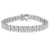 Blueone Pulsera de Cadena de Tenis Cuadrada Full Diamond Zirconio Europea y Americana para Hombres y Mujeres, Joyería de Pulsera Hip-Hop de Alta Gama