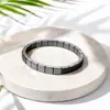 Pulseira Elegante de Estilo Escuro Bestseller Transfronteiriço de Alta Qualidade Pulseira de Contas de Pedra Negra Simples Pulseira de Personalidade Hip Hop