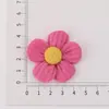 Accesorios de Flor de Cinco Pétalos Rellenos de Algodón Estilo Fresco y Sencillo para Manualidades DIY Infantiles, Componentes de Joyería, Materiales de Decoración para Bolsos y Ropa