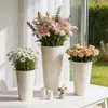 Cubos de hojalata florales al por mayor transfronterizos, Arreglos de flores secas para floristerías, Recipientes para flores, Cubos florales de arte en hierro con doble asa para decoración del hogar