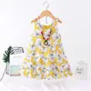 Vestido de verano 2023 para niña, de algodón y seda, estilo coreano, sin mangas, de princesa