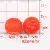 Emulação de frutas laranja acessórios creme telefone shell diy material brincos comida jogar acessórios diy