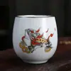Caneca Jianzhan da Fornalha Ru Caneca de Chá Caneca para Degustação de Chá Padrão Rachado Pode Ser Cultivado Caneca Única Caneca do Anfitrião Tigela de Chá Caneca de Chá Gongfu Presente de Festival