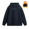 Chamarra Sudadera Forrada de Polar para Hombre, Textura Gruesa, Bordado Estilo Étnico, Sudadera con Capucha, Sudadera con Capucha Deportiva Retro Americano High Street