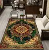 Alfombra de Sala de Estar de Lujo Ligero Estilo Americano, Alfombra Retro de Alta Gama para Dormitorio, Sofá, Mesa de Centro, Alfombra de Área Grande para Habitación Resistente a las Manchas