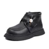 Botines para Niñas Botas Infantiles Botas de Princesa para Niños 2026 Otoño/Invierno Nuevos Botines Individuales Zapatos para Niñas Botas de Cuero Forradas de Felpa para Invierno